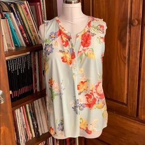 Renuar Sleeveless Floral Top
